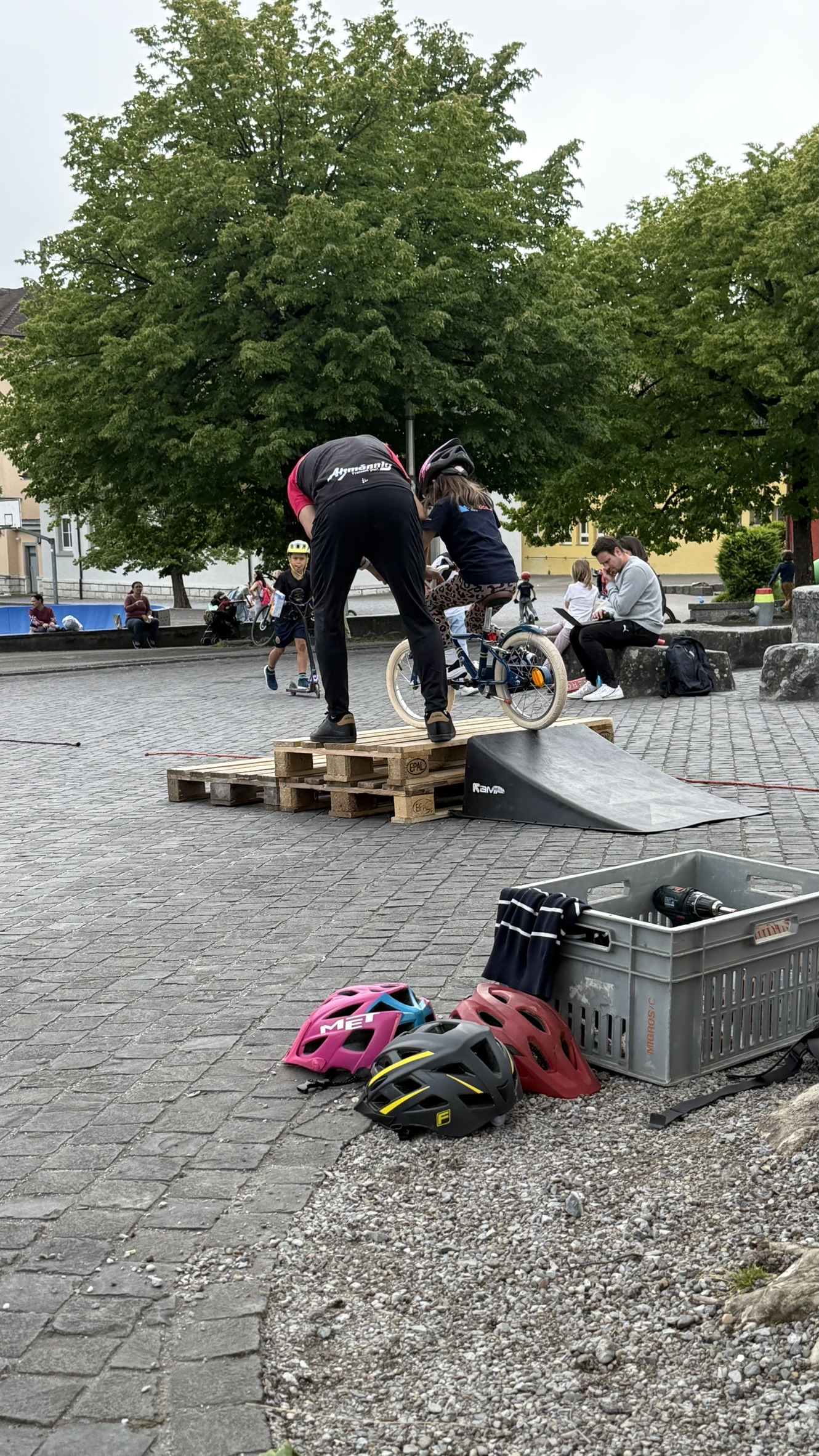 Betreuung beim Velo Trial